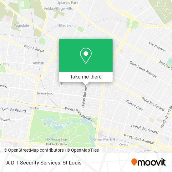 A D T Security Services map