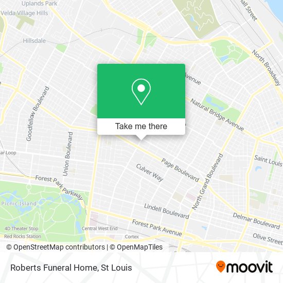 Roberts Funeral Home map