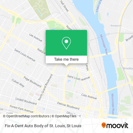 Fix-A-Dent Auto Body of St. Louis map