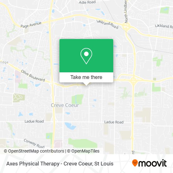 Mapa de Axes Physical Therapy - Creve Coeur