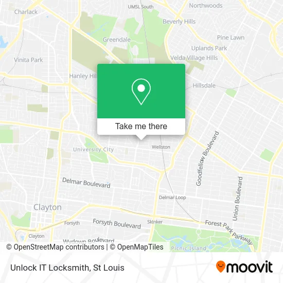 Unlock IT Locksmith map