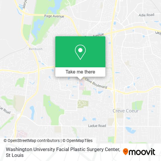 Washington University Facial Plastic Surgery Center map