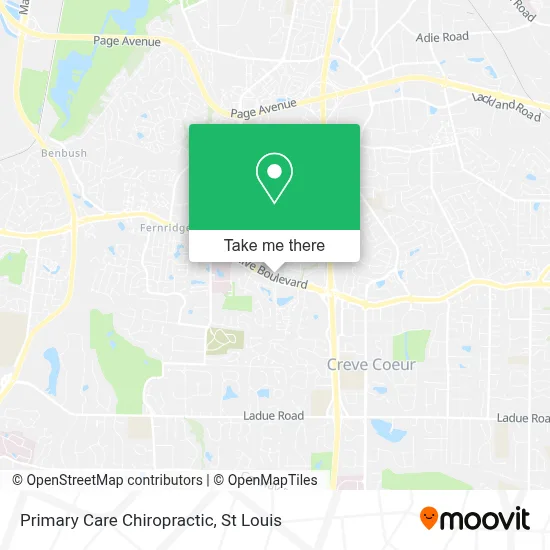 Primary Care Chiropractic map