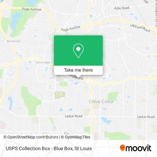 USPS Collection Box - Blue Box map