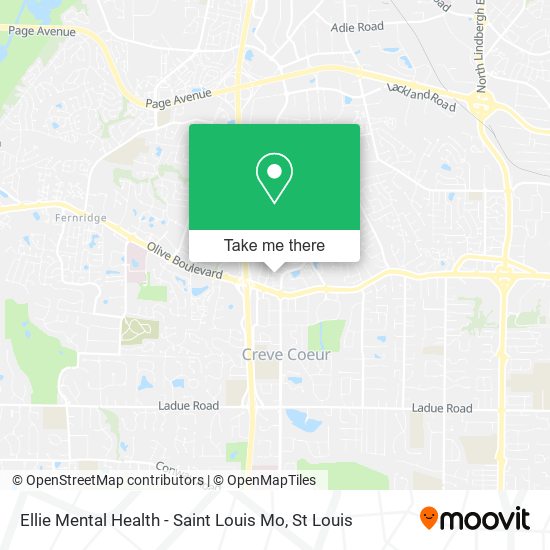 Mapa de Ellie Mental Health - Saint Louis Mo