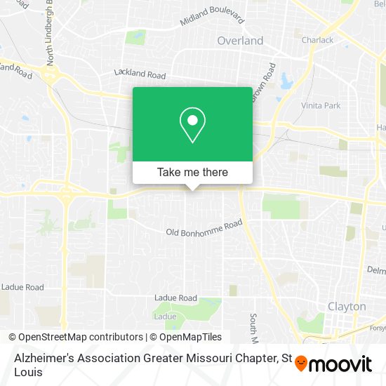 Mapa de Alzheimer's Association Greater Missouri Chapter