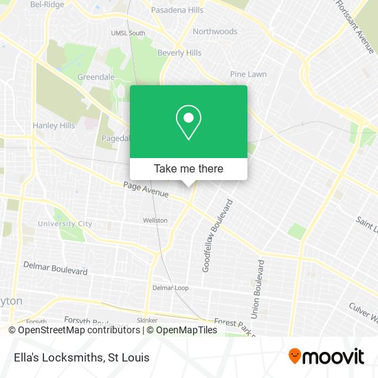 Mapa de Ella's Locksmiths