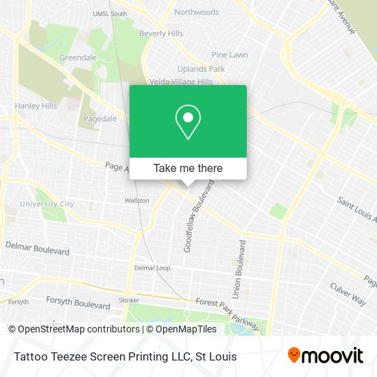 Tattoo Teezee Screen Printing LLC map
