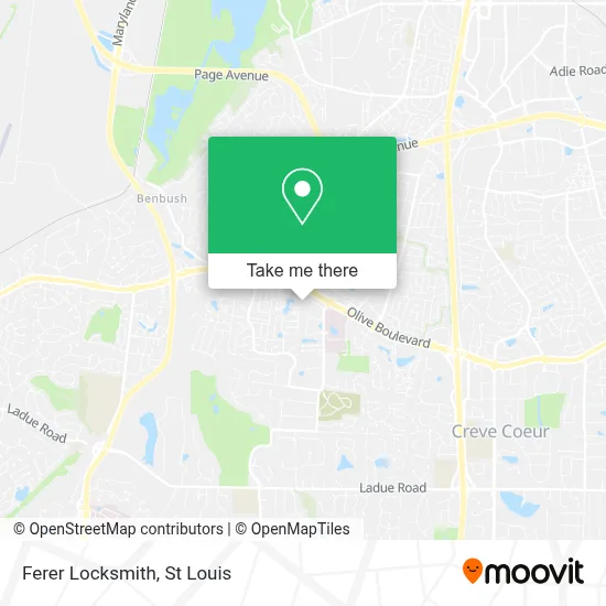 Ferer Locksmith map