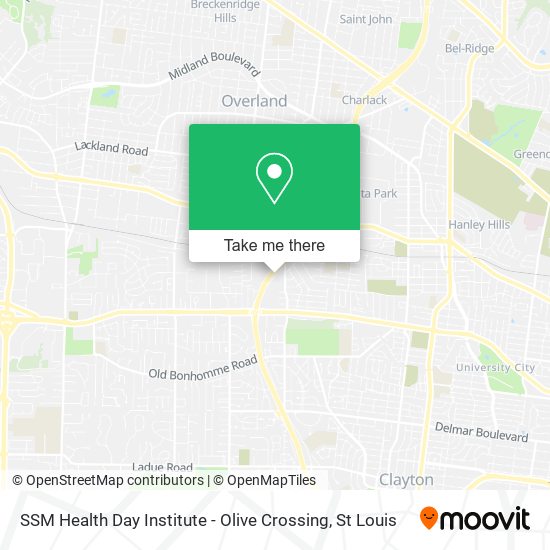 Mapa de SSM Health Day Institute - Olive Crossing