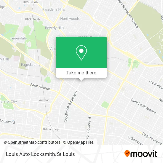 Louis Auto Locksmith map