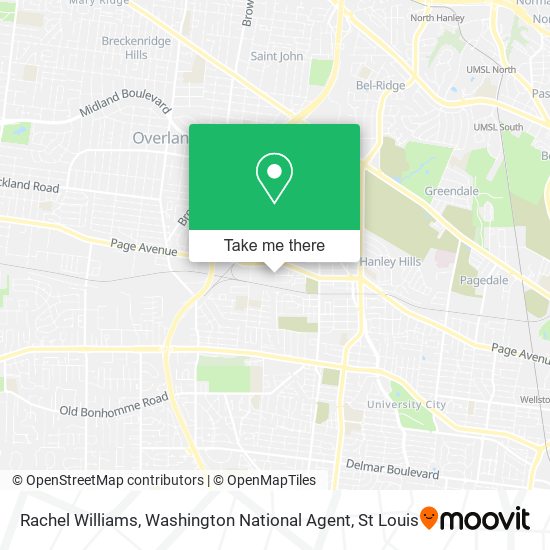 Mapa de Rachel Williams, Washington National Agent