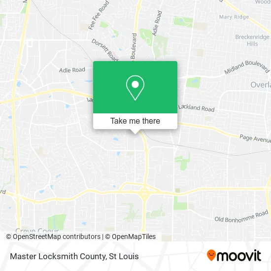 Master Locksmith County map