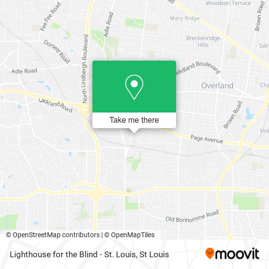 Lighthouse for the Blind - St. Louis map