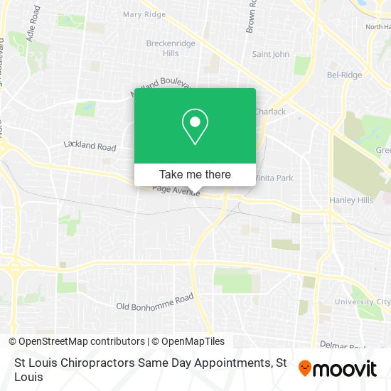 St Louis Chiropractors Same Day Appointments map