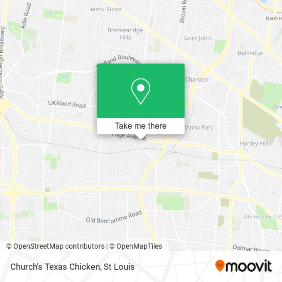 Church's Texas Chicken map