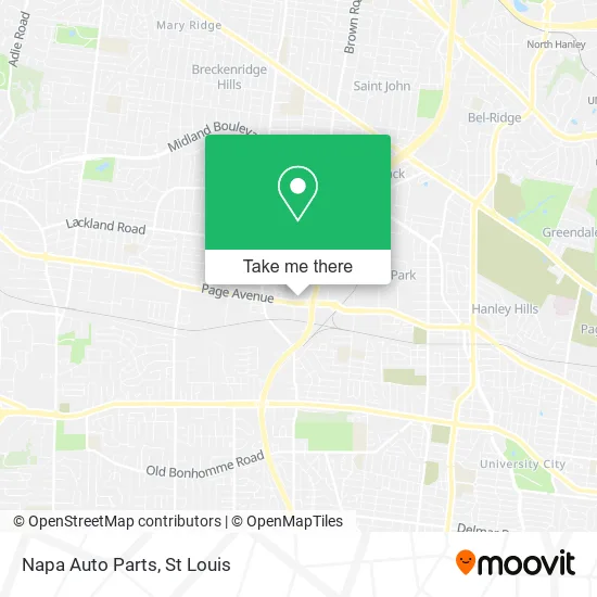 Napa Auto Parts map
