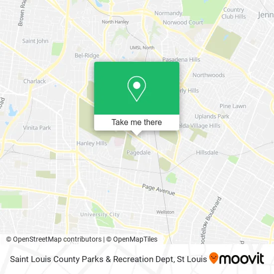 Saint Louis County Parks & Recreation Dept map
