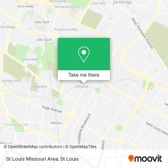 St Louis Missouri Area map