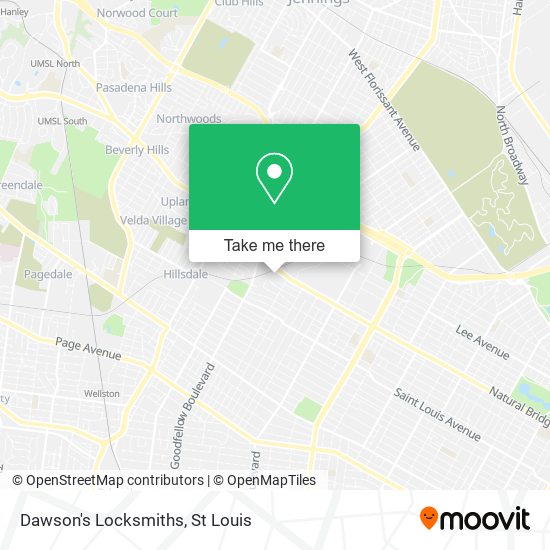 Mapa de Dawson's Locksmiths