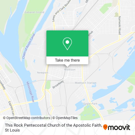 This Rock Pentecostal Church of the Apostolic Faith map
