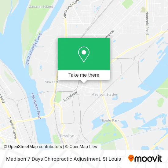 Madison 7 Days Chiropractic Adjustment map