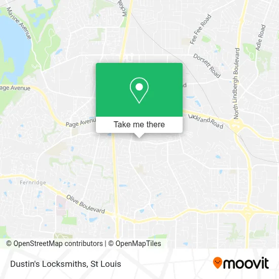 Dustin's Locksmiths map