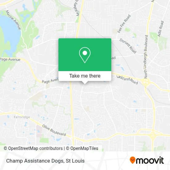 Champ Assistance Dogs map