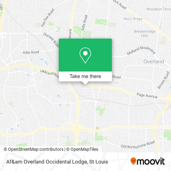 Mapa de Af&am Overland Occidental Lodge
