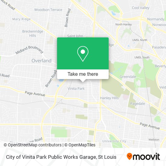 City of Vinita Park Public Works Garage map
