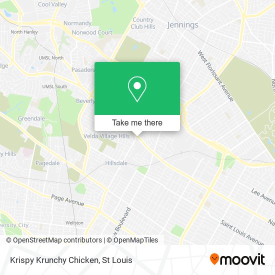 Mapa de Krispy Krunchy Chicken