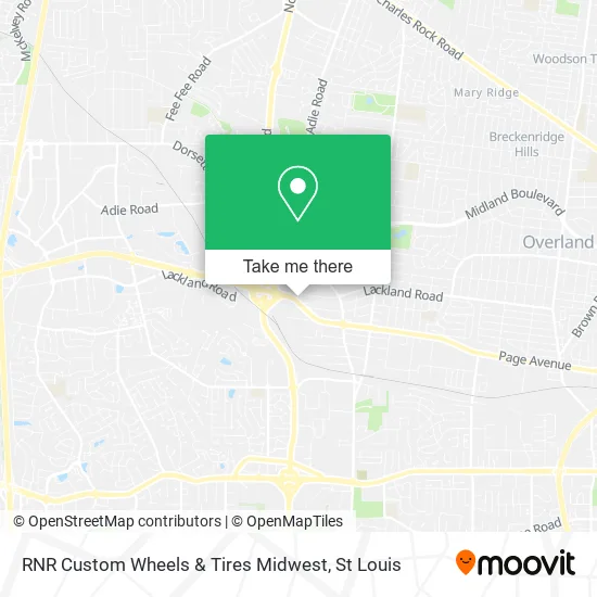 Mapa de RNR Custom Wheels & Tires Midwest