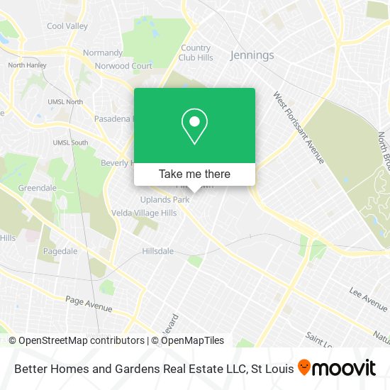 Better Homes and Gardens Real Estate LLC map