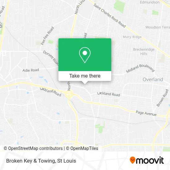 Broken Key & Towing map