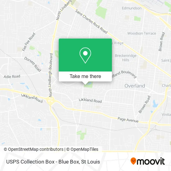 USPS Collection Box - Blue Box map