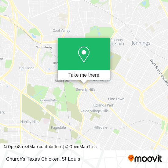 Church's Texas Chicken map