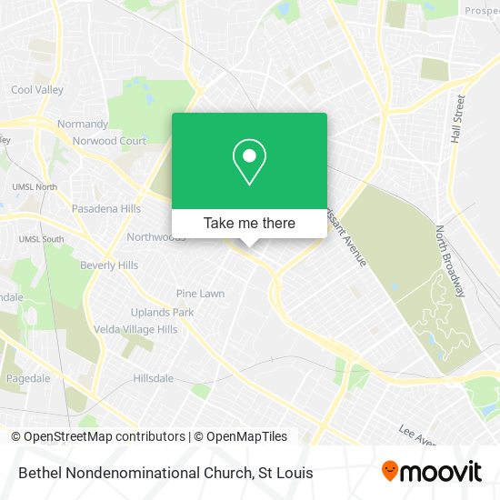 Mapa de Bethel Nondenominational Church