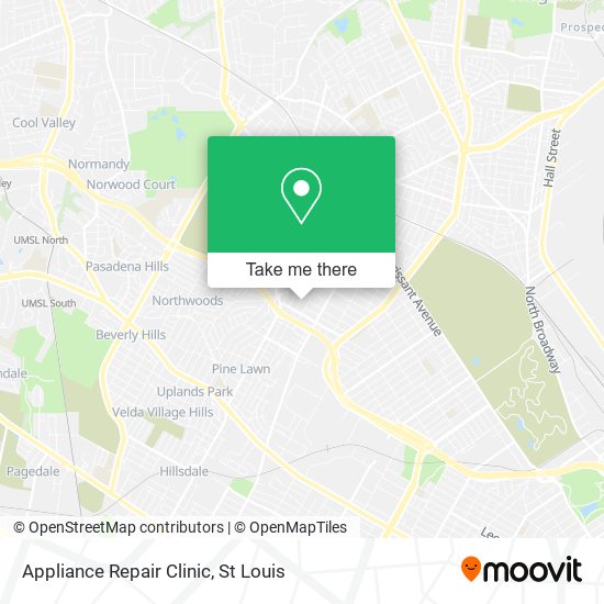 Mapa de Appliance Repair Clinic