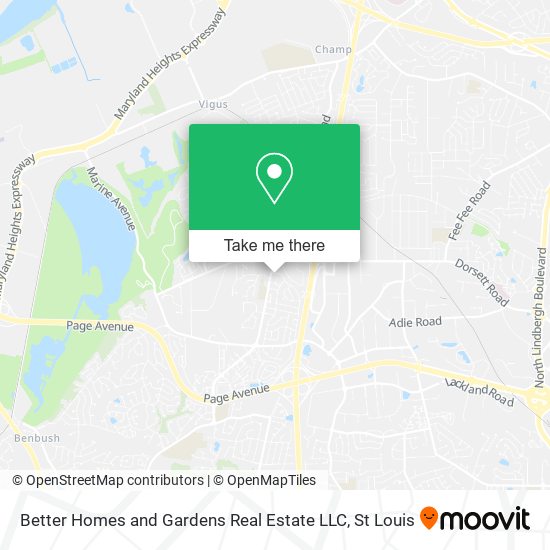 Mapa de Better Homes and Gardens Real Estate LLC