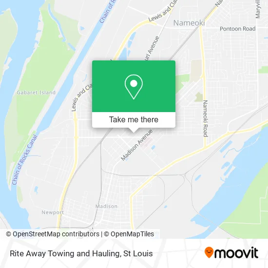 Rite Away Towing and Hauling map