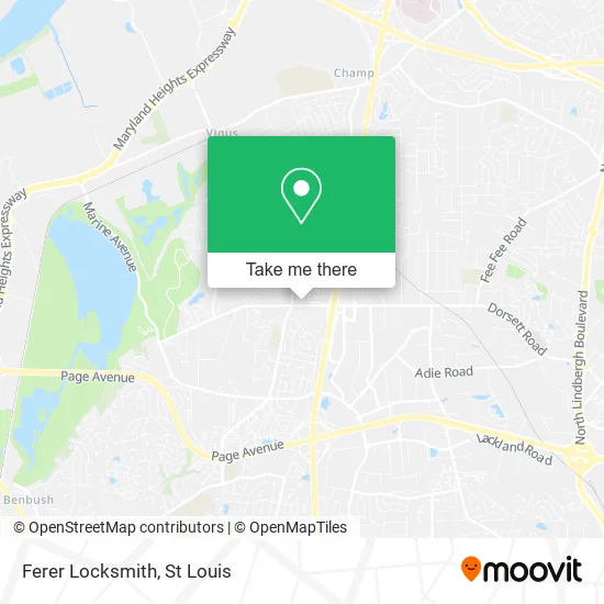 Ferer Locksmith map