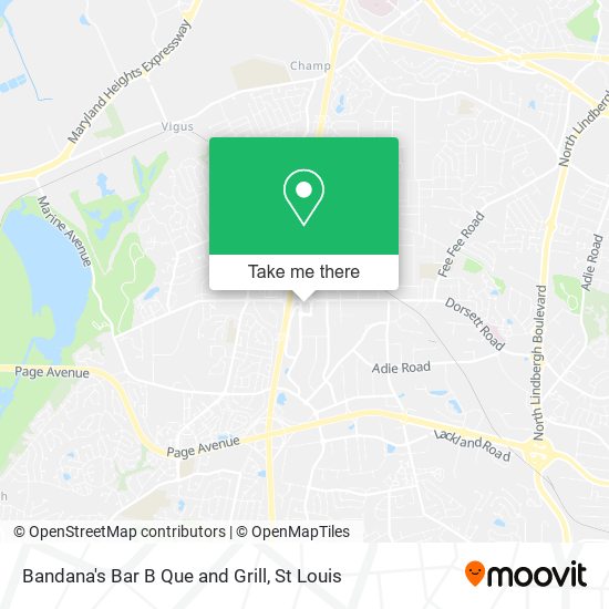 Bandana's Bar B Que and Grill map
