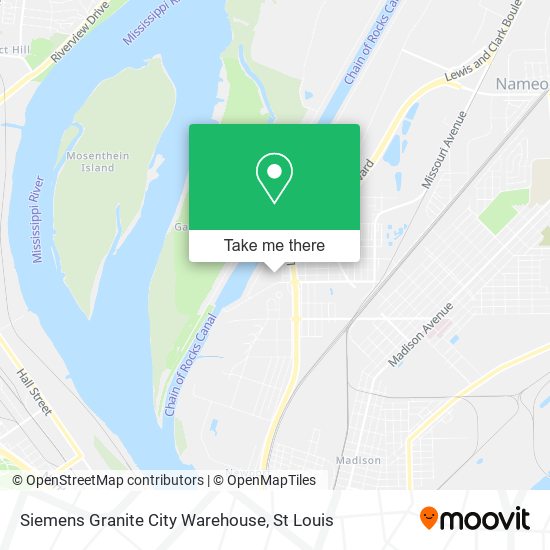 Siemens Granite City Warehouse map