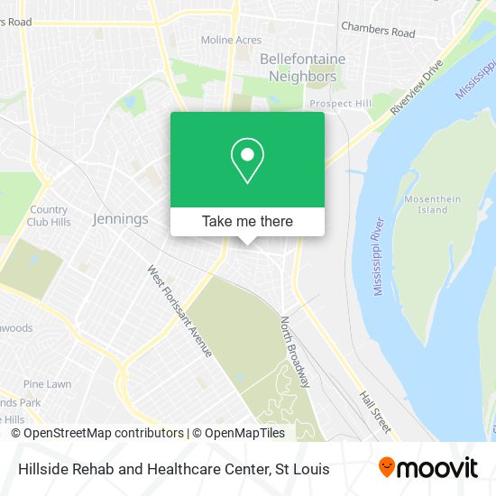 Hillside Rehab and Healthcare Center map