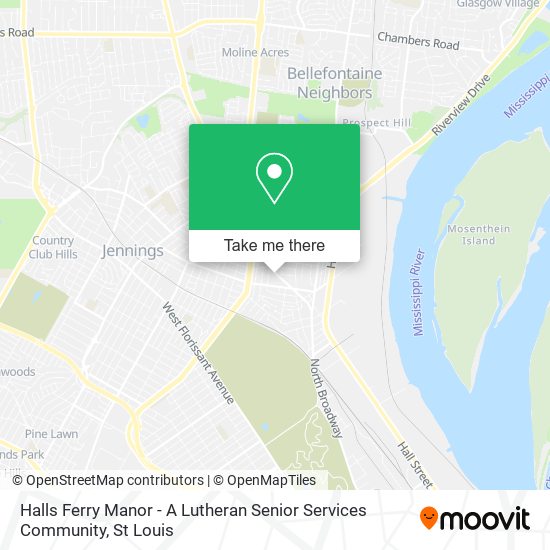 Halls Ferry Manor - A Lutheran Senior Services Community map