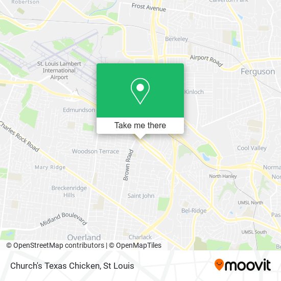 Mapa de Church's Texas Chicken