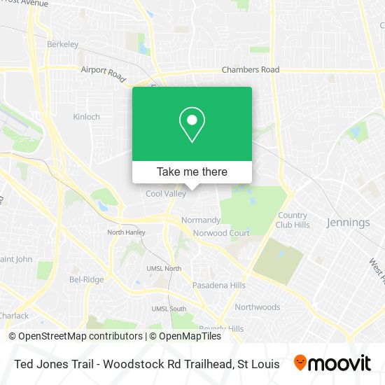 Ted Jones Trail - Woodstock Rd Trailhead map