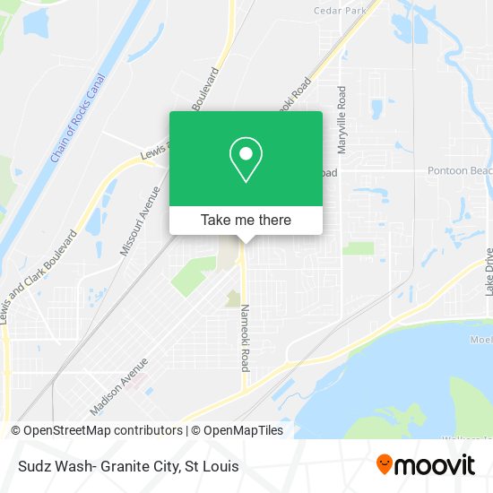 Sudz Wash- Granite City map