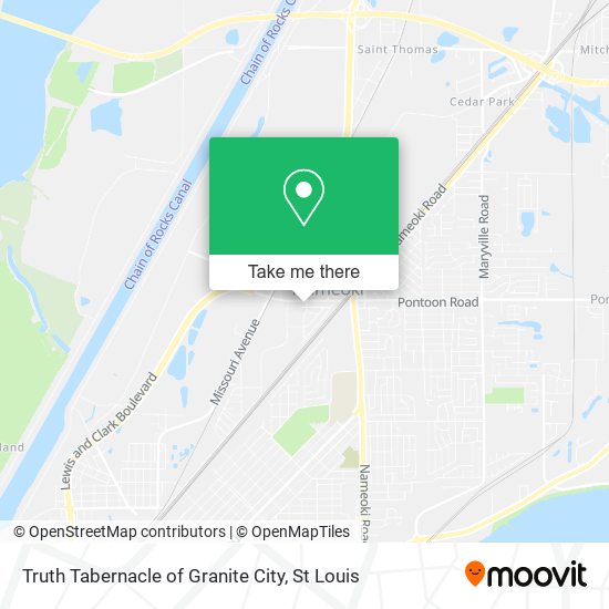 Truth Tabernacle of Granite City map