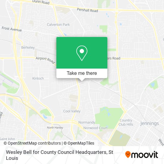 Wesley Bell for County Council Headquarters map
